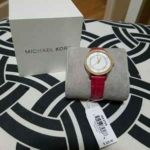 Michael Kors Mini Lauryn embossed leather watch